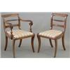 Image 1 : A set of 6 19th century Regency design mahogany dining chairs including two carvers with ropetwis...