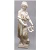 Image 1 : A late 19th century Italian marble of classical maiden wearing a flowing gown carved with anthemi...