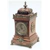 Image 1 : A late 19th century walnut mantel clock with elaborate brass mounts and cresting, Marti movement...