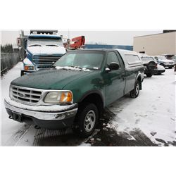 1999 FORD F-150 XL, GREEN, 2DR PU, VIN # 1FTZF1829XKB83768