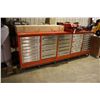 Image 1 : 30 DRAWER 40' HANGING WALL 10FT HEAVY DUTY WORK BENCH