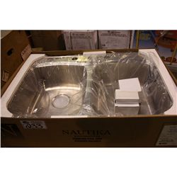 NAUTIKA 31"X20.5"X8" STAINLESS STEEL DOUBLE BOWL SINK