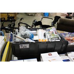 BIN OF ASSORTED MEDICAL SUPPORTS