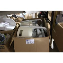 BOX OF ADJUSTABLE SHOWER STOOLS