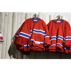 APPROX. 20 RED MESH PRACTICE HOCKEY JERSEYS