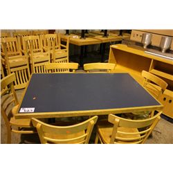 4 FT X 2.5 FT BLUE RESTAURANT TABLE