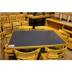 4 FT X 2.5 FT BLUE RESTAURANT TABLE