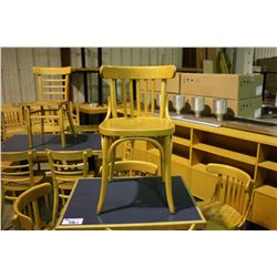 9 MAPLE CURVED BACK RESTAURANT CHAIRS