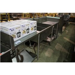 2 BAY STAINLESS STEEL RINSE SINK WITH SANI GUARD NOZZLE