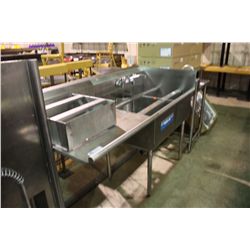 2 BAY STAINLESS STEEL DISH WASH SINK