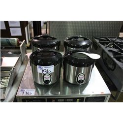 4 STAINLESS STEEL RICE COOKERS
