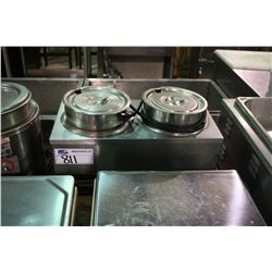 ADW  WYOTT STAINLESS STEEL 2 POT SOUP WARMER