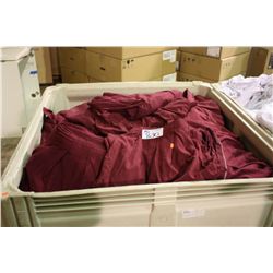 LOT OF BURGUNDY CURTAINS "BIN NOT INCLUDED"