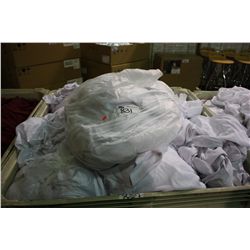 LOT OF HOTEL LINENS "BIN NOT INCLUDED"