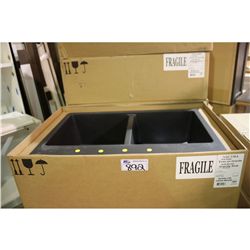 NAUTICA GRAPHITE FINISH DOUBLE BOWL GRANITE SINK