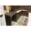 Image 2 : 20 PEICE ESPRESSO DESIGNER KITCHEN CABINET SET WITH FRIDGE GABLES AND COFFEE BAR