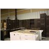 Image 4 : 20 PEICE ESPRESSO DESIGNER KITCHEN CABINET SET WITH FRIDGE GABLES AND COFFEE BAR