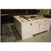 Image 1 : 6 PEICE WHITE SQUARE KITCHEN ISLAND WITH BREAKFAST BAR