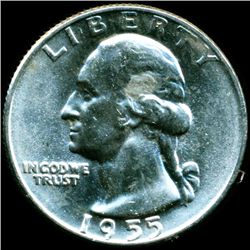 1955D Washington 25c MS64/65 Underweight ERROR (COI-011999)