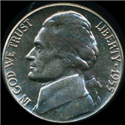 1955 Jefferson 5c MS66 Double Die ERROR (COI-012619)