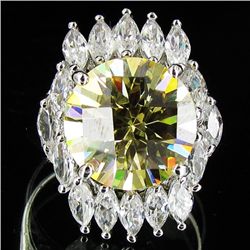 43.62twc Yellow Lab Diamond White Gold Vermeil/925 Ring (JEW-003964)