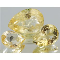 24.9ct Lemon Yellow Citrine Pear Cut Parcel (GEM-054561)