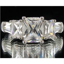 17.55twc Diamond Simulant White Gold Vermeil Ring (JEW-004452)