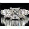 Image 1 : 17.55twc Diamond Simulant White Gold Vermeil Ring (JEW-004452)
