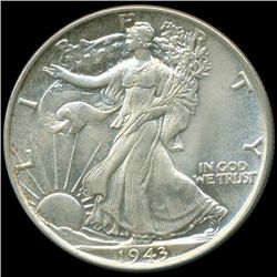 1943 Walking Liberty Half MS 65/66 (COI-013868)