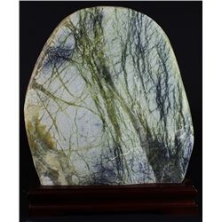11.5" Natural Picture Agate Slab on Stand (MIN-004555)
