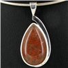 Image 1 : 41.2twc Red Moss Agate Sterling Pendant (JEW-003927)