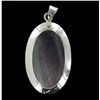 Image 1 : Sterling Mother of Pearl Oval Pendant (JEW-001929)