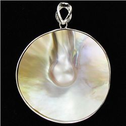 51.4ct Mabe Pearl Sterling Pendant (JEW-004191)