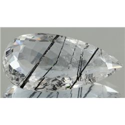 17.4ct  Rutilated Tourmaline Quartz Pear Cut  (GEM-053069)