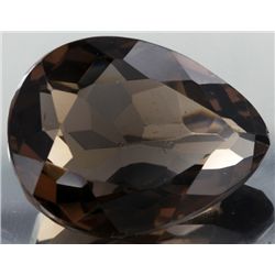 31.35ct Smoky Brown Quartz Pear Cut  (GEM-053263)