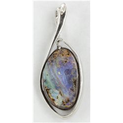 53.78twc Australia Boulder Opal Sterling Pendant (JEW-005153)