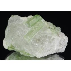73.59ct Natural Green Tourmaline Crystals on Quartz (MIN-004132)