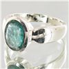 Image 2 : 22.85twc Colombian Emerald Sterling Ring (JEW-004136A)