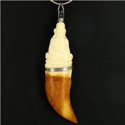 50.71ct Carved Bone Buddha Pendant (JEW-004365)
