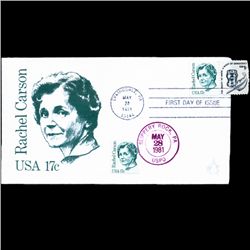 1981 US First Day Postal Cover Dual Postmark ERROR (STM-003327)
