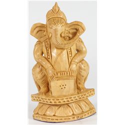 Handcarved Boxwood Ganesh (DEC-001016)