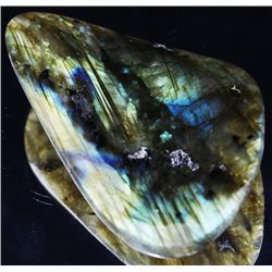 125ct Delicate Potato Chip Cut Labradorite Cabochon (MIN-003524)