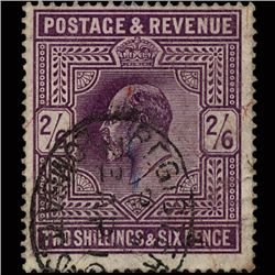 1911 Scarce GB 2.5s Red Purple Used Stamp (STM-001564)