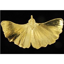 Gold Filled Large Natural Leaf Pendant (JEW-004757)
