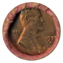 1970S Linc 1c BU Scarce UnOpened Bank Roll 50 GEMS (COI-005519)