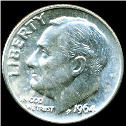 1964D FDR Silver 10c M66 (COI-011931)