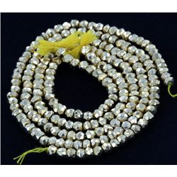 123.85ct Faceted Pyrite Bead Strand Pair (JEW-004835)