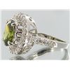 Image 2 : 20.35twc Green Diamond Simulant Wht Gold Vermeil Ring (JEW-004435)