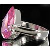 Image 2 : 24.05twc Pink Diamond Simulant Wht Gold Vermeil Ring (JEW-004442)