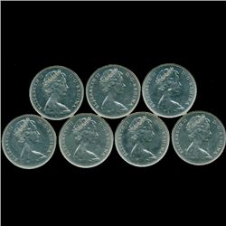 1965 Canada 5c Nickel MS 63/64 7 pcs (COI-013950)